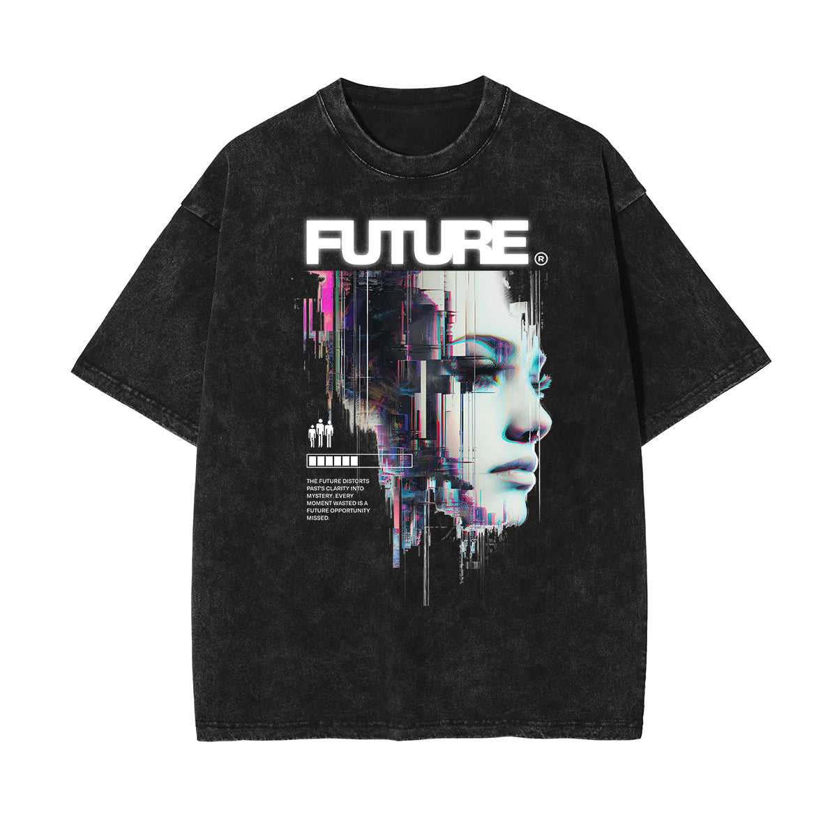 Washed Abstract Art Graphic Cotton Tee