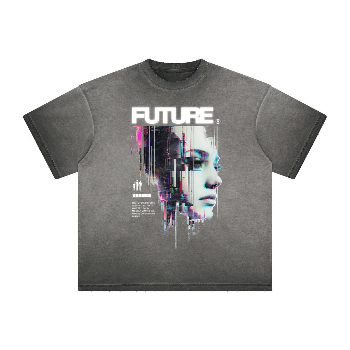 Vintage Frayed Abstract Art Pattern Tee