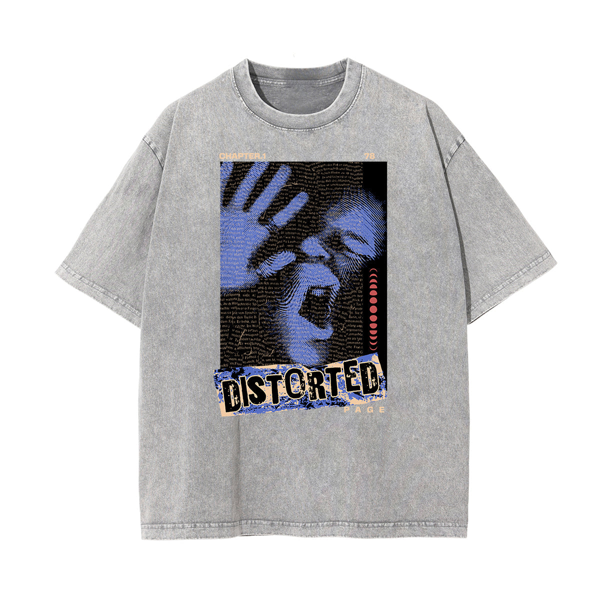 Stone Wash Abstract Art Pattern T Shirt