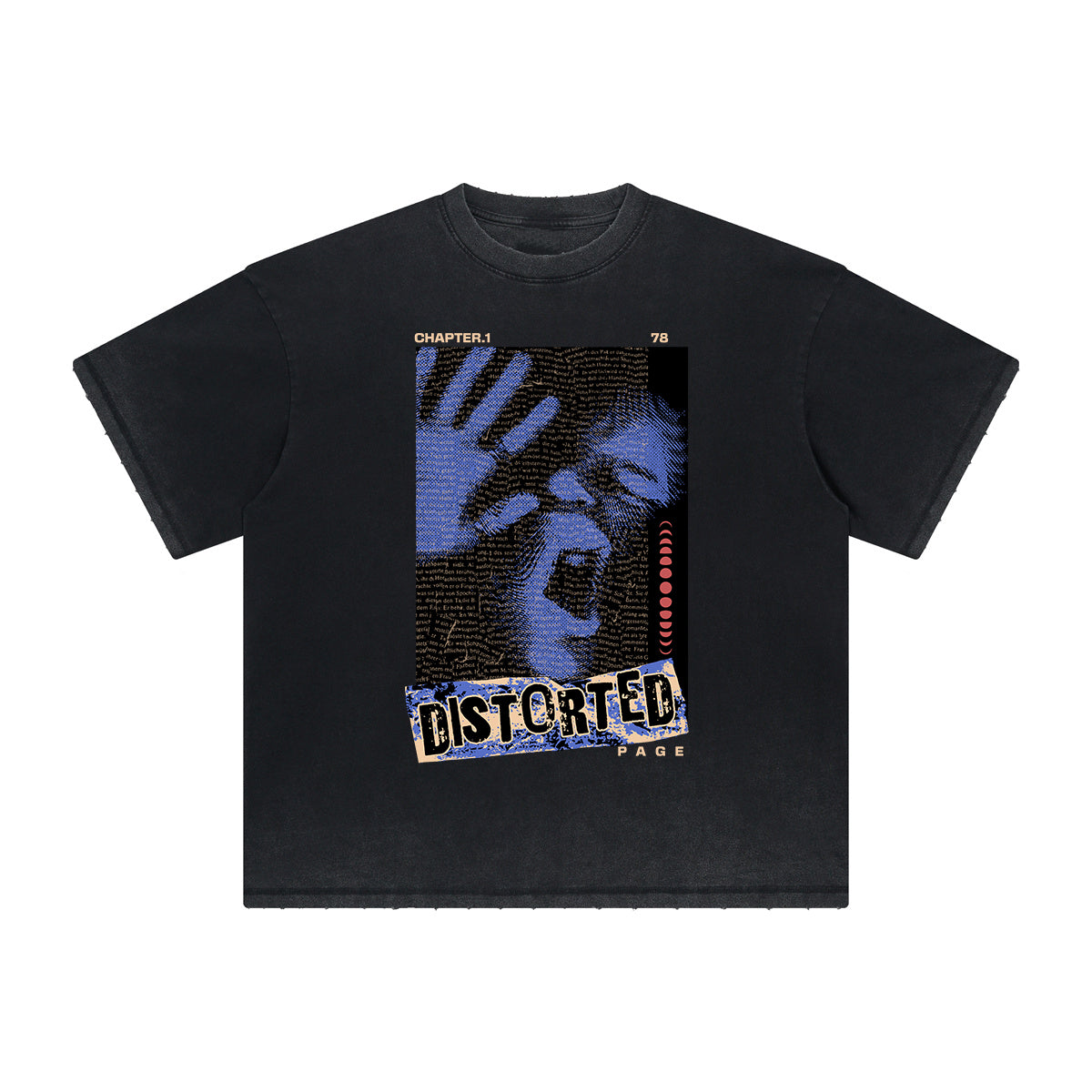 Thick Faded Abstract Art Graphic T Shirt