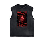 Frayed Edge Abstract Art Graphic Tank Top