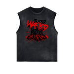 Frayed Edge Abstract Art Graphic Tank Top