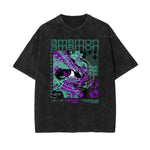 Washed Abstract Art Graphic Cotton Tee
