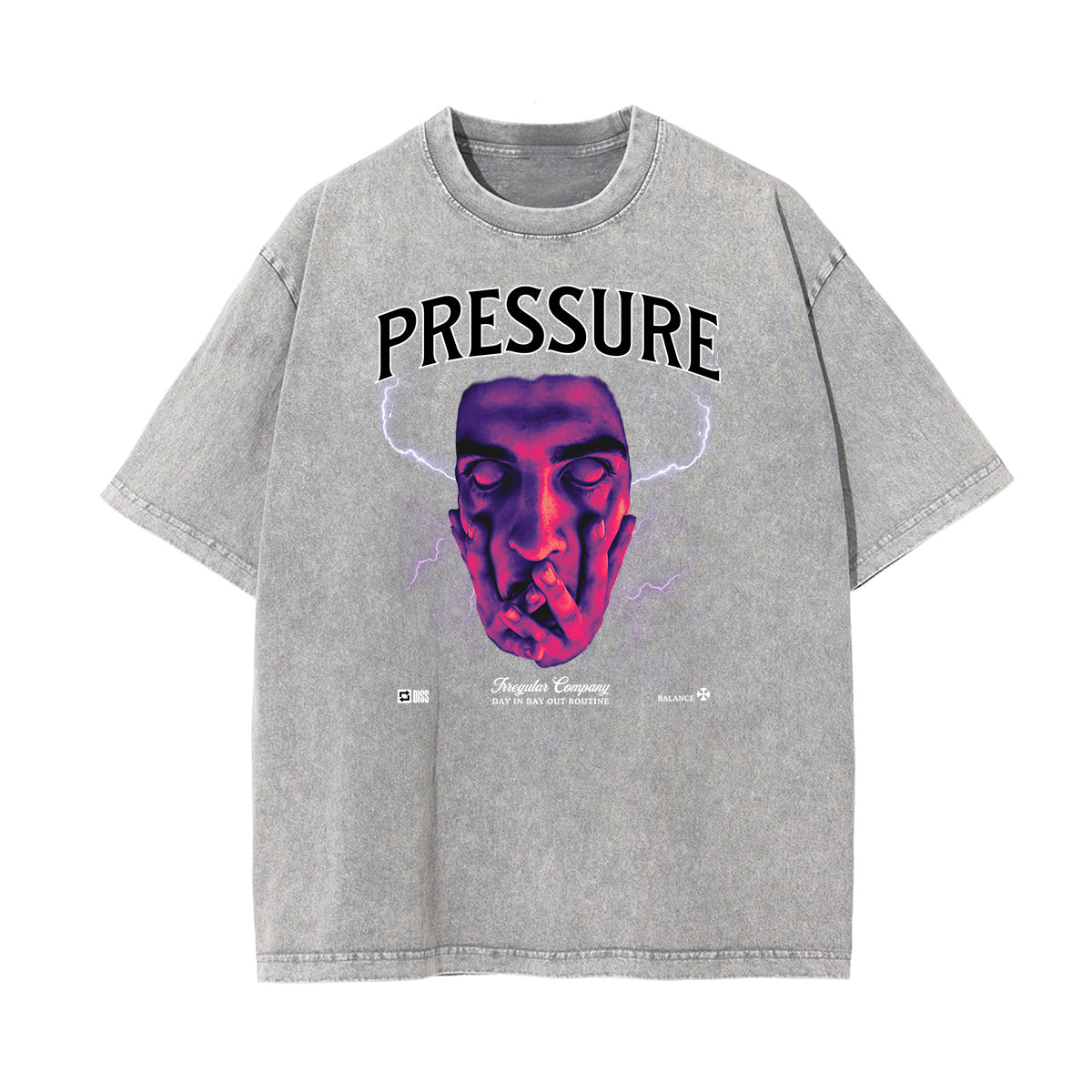 Stone Wash Abstract Art Pattern T Shirt