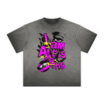 Vintage Frayed Abstract Art Pattern Tee