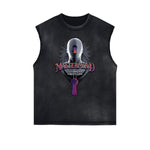 Frayed Edge Abstract Art Graphic Tank Top