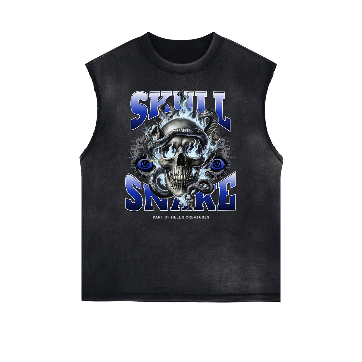 Frayed Edge Snake Graphic Tank Top
