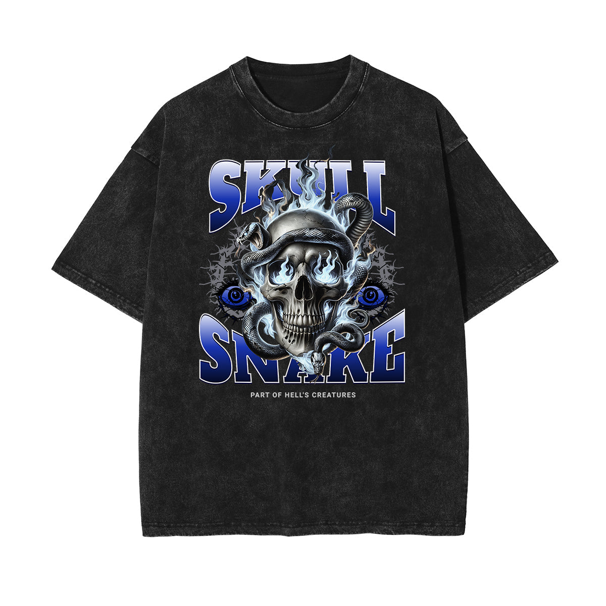 Washed Snake Graphic Cotton Tee