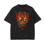 Washed Snake Graphic Cotton Tee