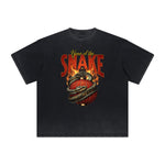 Vintage Frayed Snake Pattern Tee