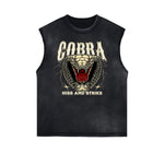 Frayed Edge Snake Graphic Tank Top