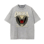 Stone Wash Snake Pattern T Shirt