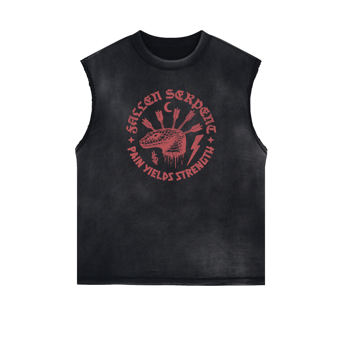 Frayed Edge Snake Graphic Tank Top