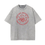Stone Wash Snake Pattern T Shirt