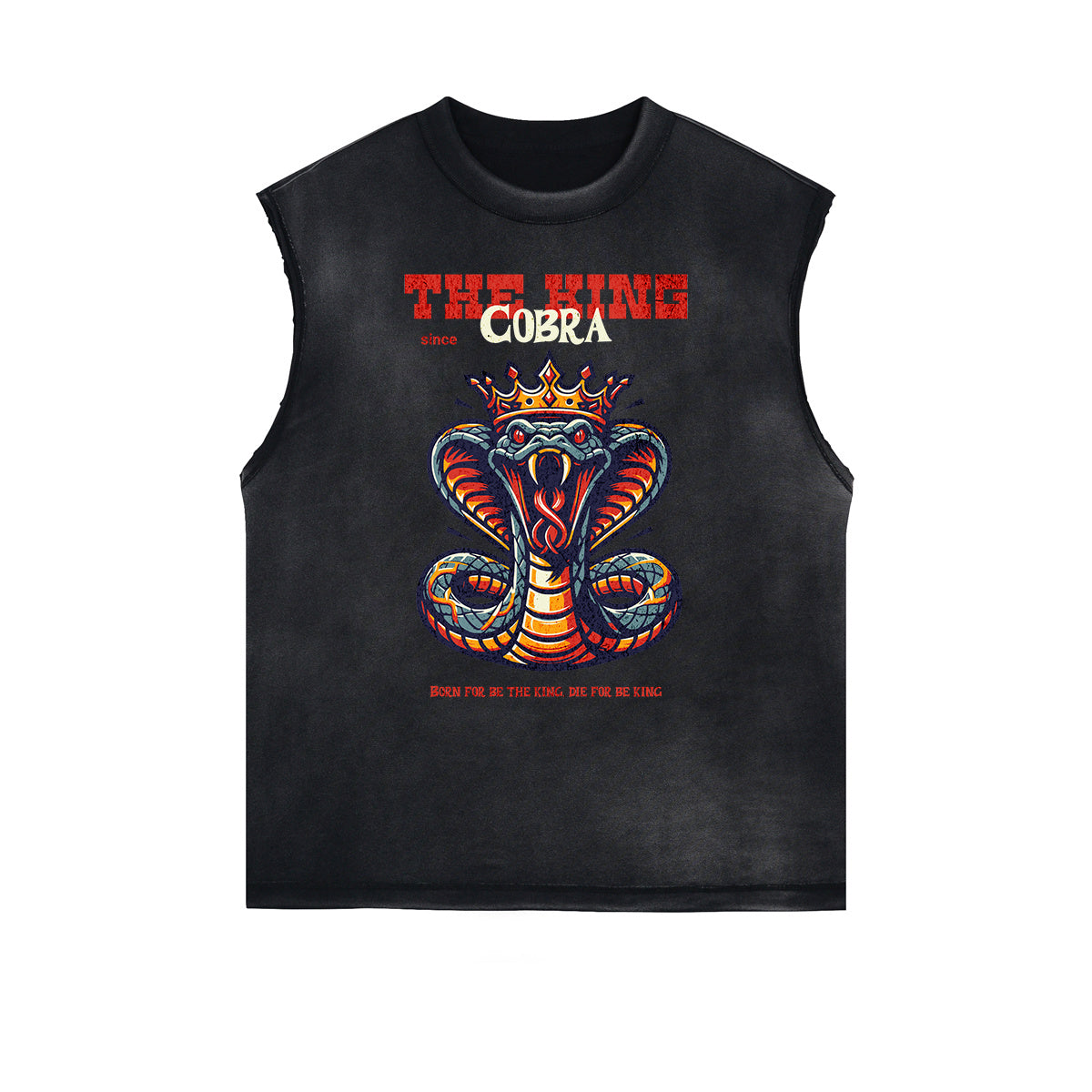 Frayed Edge Snake Graphic Tank Top