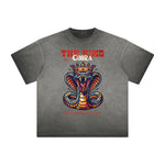 Thick Faded Snake Graphic T Shirt