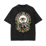 Washed Snake Graphic Cotton Tee