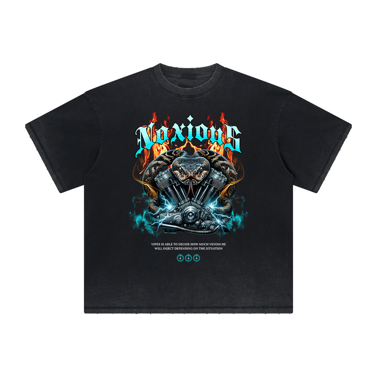 Vintage Frayed Snake Pattern Tee