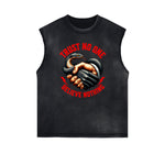 Frayed Edge Snake Graphic Tank Top