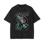 Washed Snake Graphic Cotton Tee