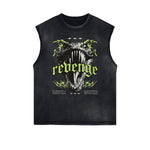 Frayed Edge Snake Graphic Tank Top