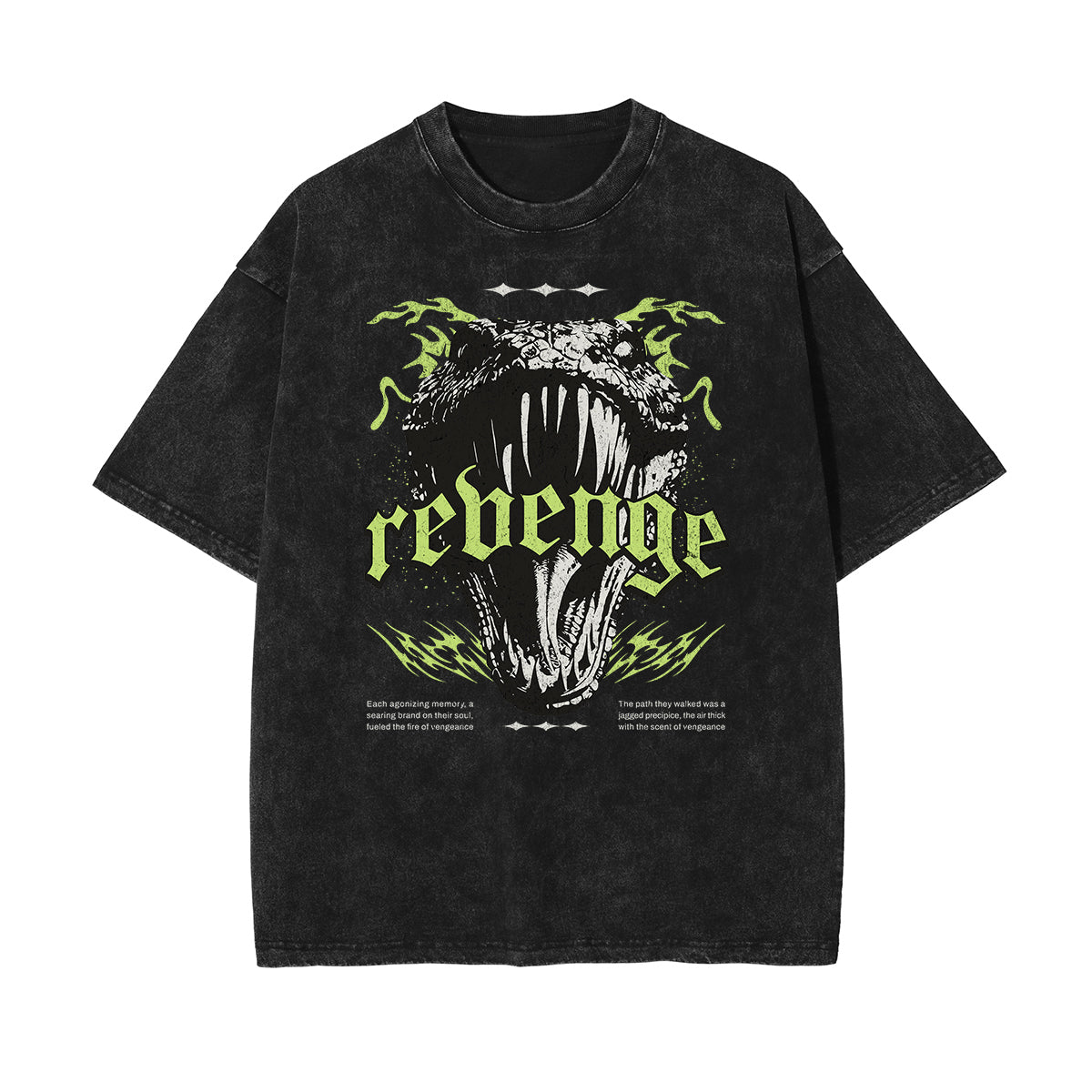 Washed Snake Graphic Cotton Tee