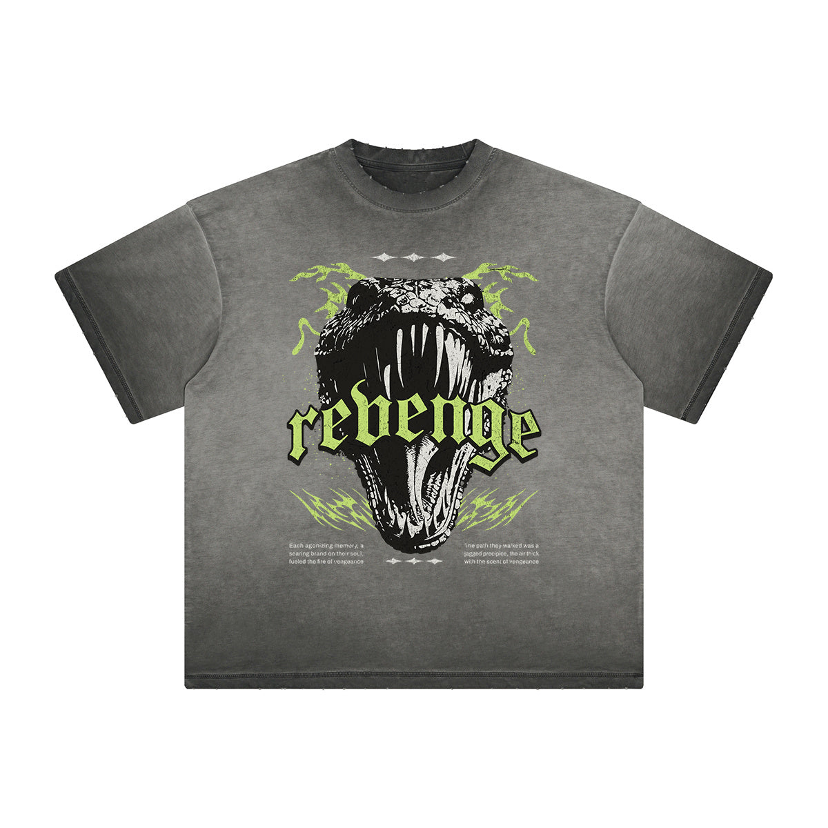 Thick Faded Snake Graphic T Shirt