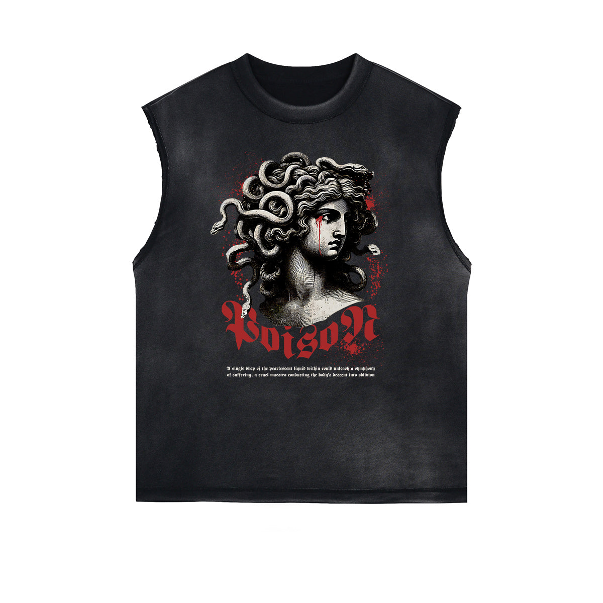 Frayed Edge Snake Graphic Tank Top