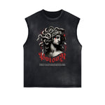 Frayed Edge Snake Graphic Tank Top