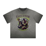 Thick Faded Snake Graphic T Shirt