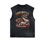 Frayed Edge Snake Graphic Tank Top