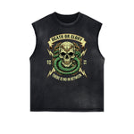 Frayed Edge Snake Graphic Tank Top