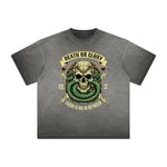Thick Faded Snake Graphic T Shirt