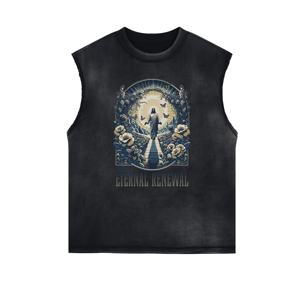 Frayed Edge Jesus Graphic Tank Top