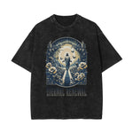 Stone Wash Jesus Pattern T Shirt