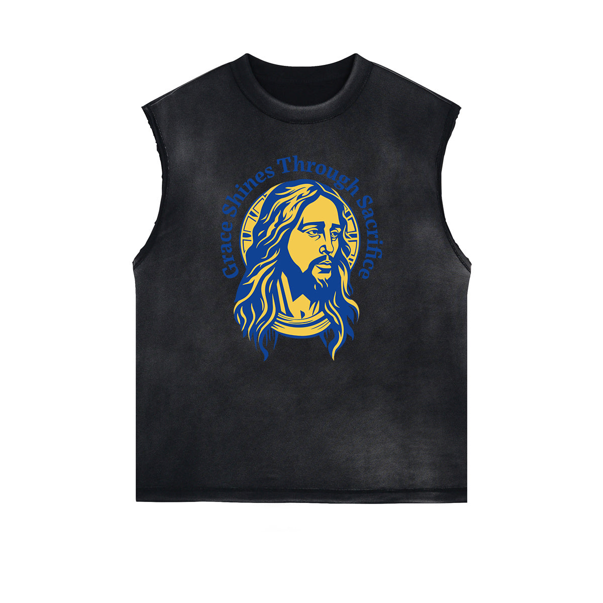 Frayed Edge Jesus Graphic Tank Top