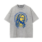 Washed Jesus Graphic Cotton Tee