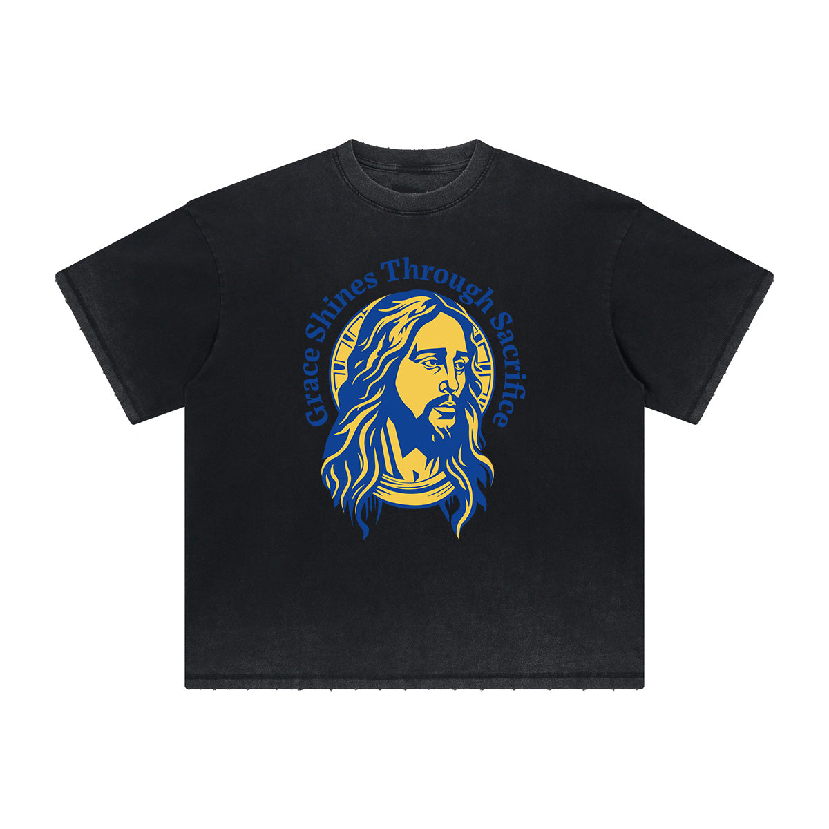 Thick Faded Jesus Graphic T Shirt