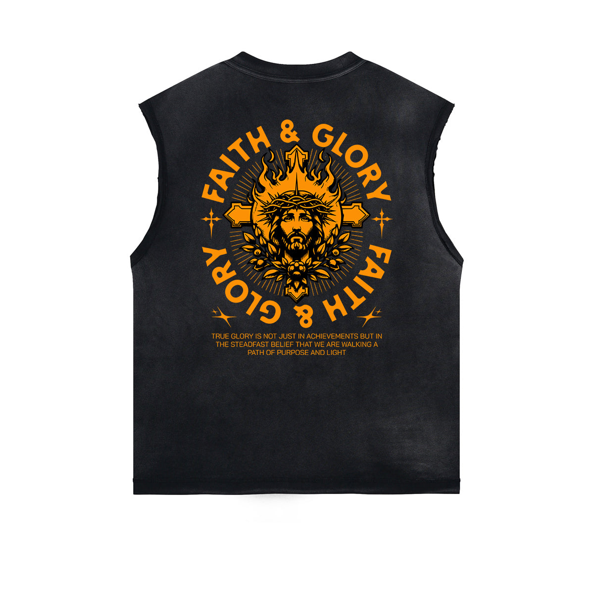 Frayed Edge Jesus Graphic Tank Top