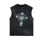 Frayed Edge Jesus Graphic Tank Top