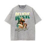 Washed Jesus Graphic Cotton Tee