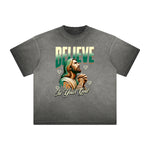 Vintage Frayed Jesus Pattern Tee