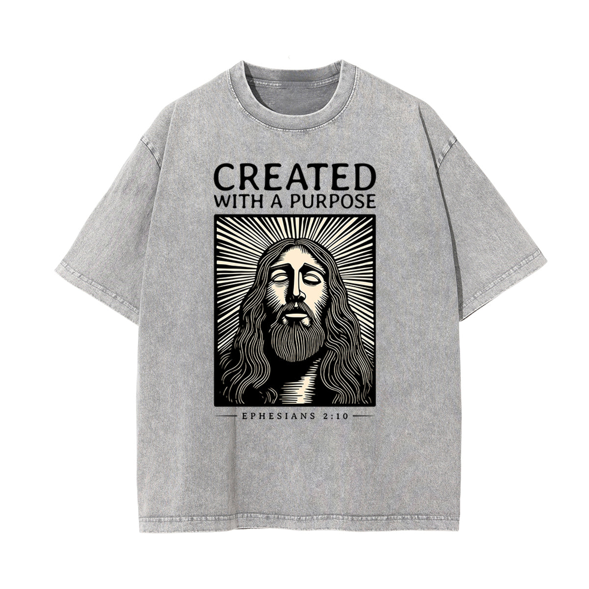Washed Jesus Graphic Cotton Tee
