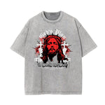 Washed Jesus Graphic Cotton Tee