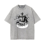 Washed Jesus Graphic Cotton Tee