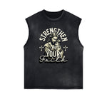 Frayed Edge Jesus Graphic Tank Top