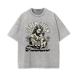 Washed Jesus Graphic Cotton Tee