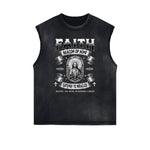 Frayed Edge Jesus Graphic Tank Top