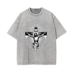 Washed Jesus Graphic Cotton Tee