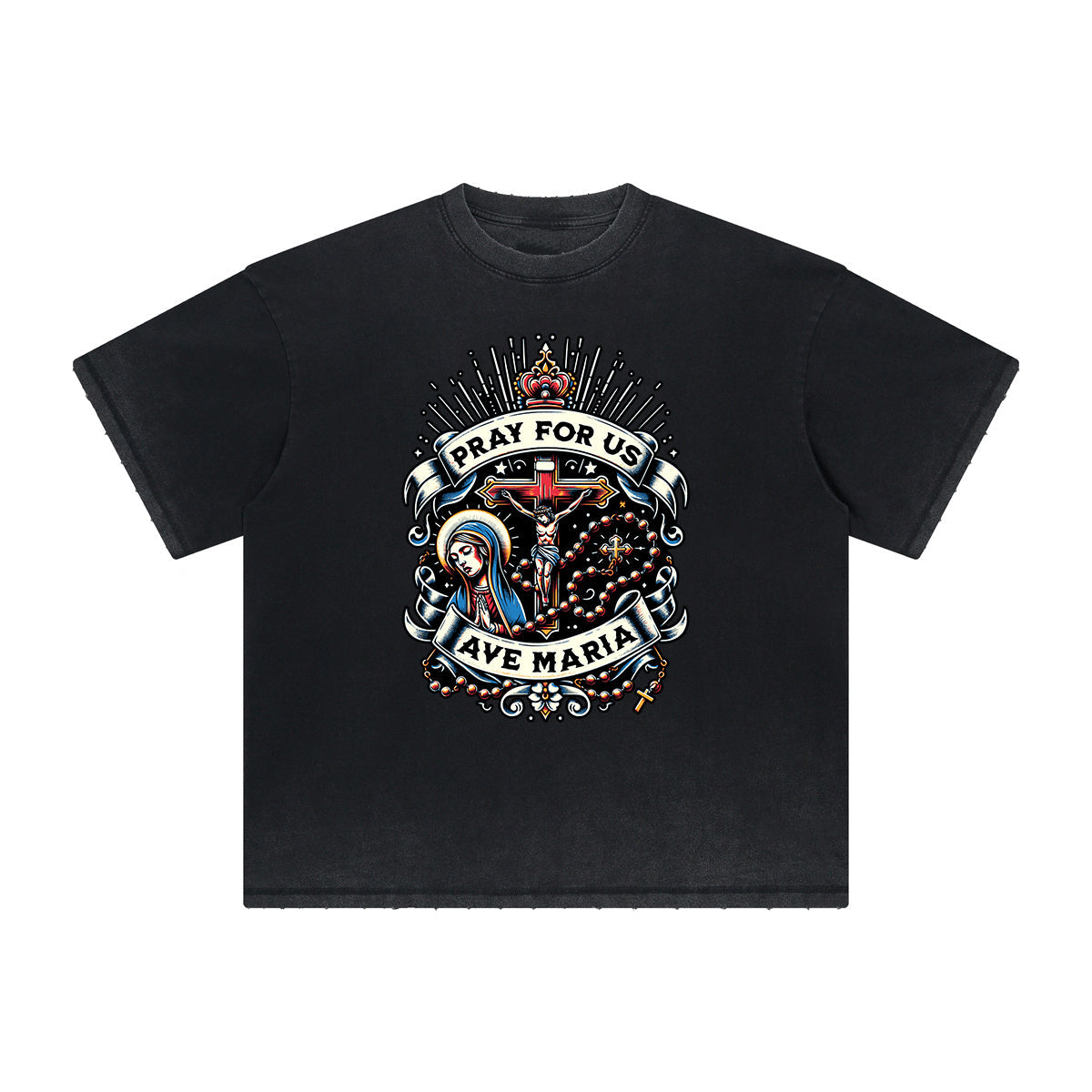 Thick Faded Jesus Graphic T Shirt